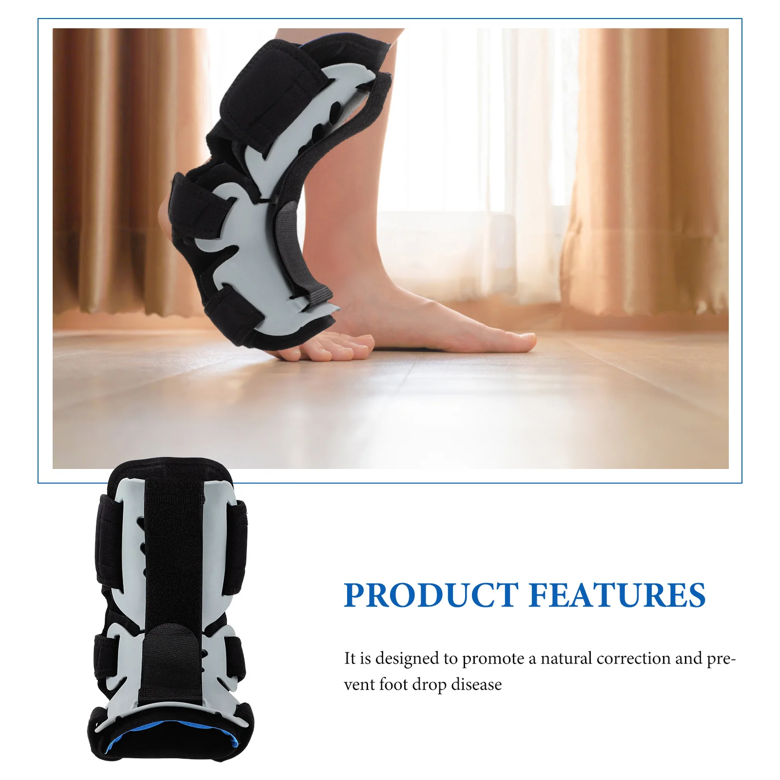 Premium Feet Drop Corrector Adjustable Lightweight Foot Support Brace For Plantar Fasciitis Ankle Injury Rehabilitation Home Use 
Premium Feet Drop Corrector Adjustable Lightweight Foot Support Brace For Plantar Fasciitis Ankle Injury Rehabilitation Home Use