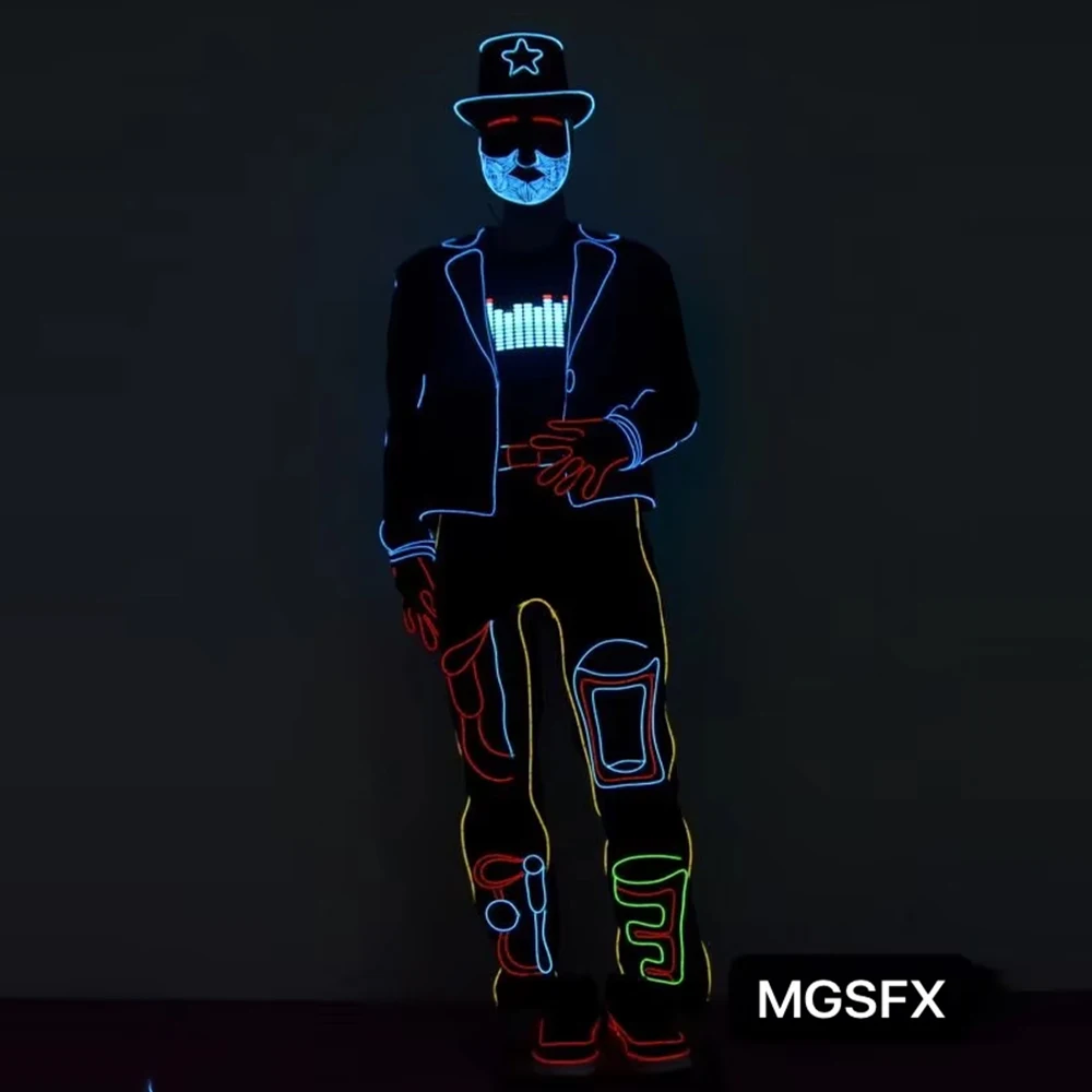 Tron Legacy Dance Optical Fiber LED Costume Light Up Dancer Dress Show Nightclub Performance Suit
Tron Legacy Dance Optical Fiber LED Costume Light Up Dancer Dress Show Nightclub Performance Suit