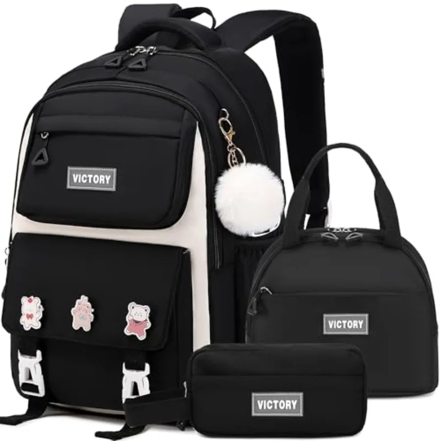 Backpack for Girls 3 PCS Cute School Backpacks Elementary Book Bag with Lunch Box Pencil Case Set Laptop College Travel Back Pa
Backpack for Girls 3 PCS Cute School Backpacks Elementary Book Bag with Lunch Box Pencil Case Set Laptop College Travel Back Pa