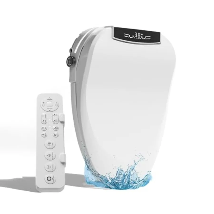 Villa family electric bidet toilet seat for elongated bowls, ABS plastic, white, instant warm water wash, self-cleaning nozzle,
Villa family electric bidet toilet seat for elongated bowls, ABS plastic, white, instant warm water wash, self-cleaning nozzle,