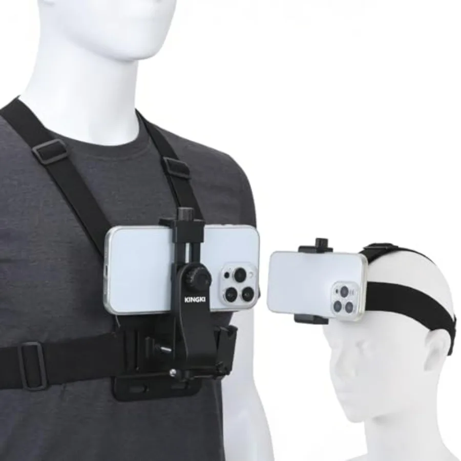 Mobile Phone Chest Strap Harness Mount Head Strap Holder Kit for POV/VLOG, Cell Phone Clip Compatible with iPhone, Samsung, GoP
Mobile Phone Chest Strap Harness Mount Head Strap Holder Kit for POV/VLOG, Cell Phone Clip Compatible with iPhone, Samsung, GoP