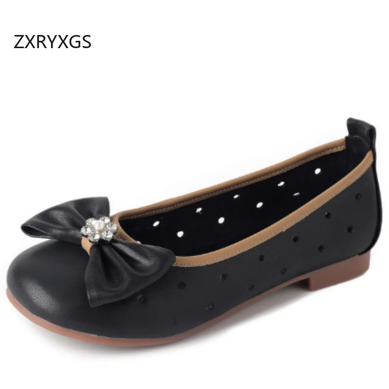 ZXRYXGS Rhinestone Bow Premium Genuine Leather Shoes Fashion Flats 2025 Large Size Cowhide Hollow Breathable Women Flat Shoes
ZXRYXGS Rhinestone Bow Premium Genuine Leather Shoes Fashion Flats 2025 Large Size Cowhide Hollow Breathable Women Flat Shoes