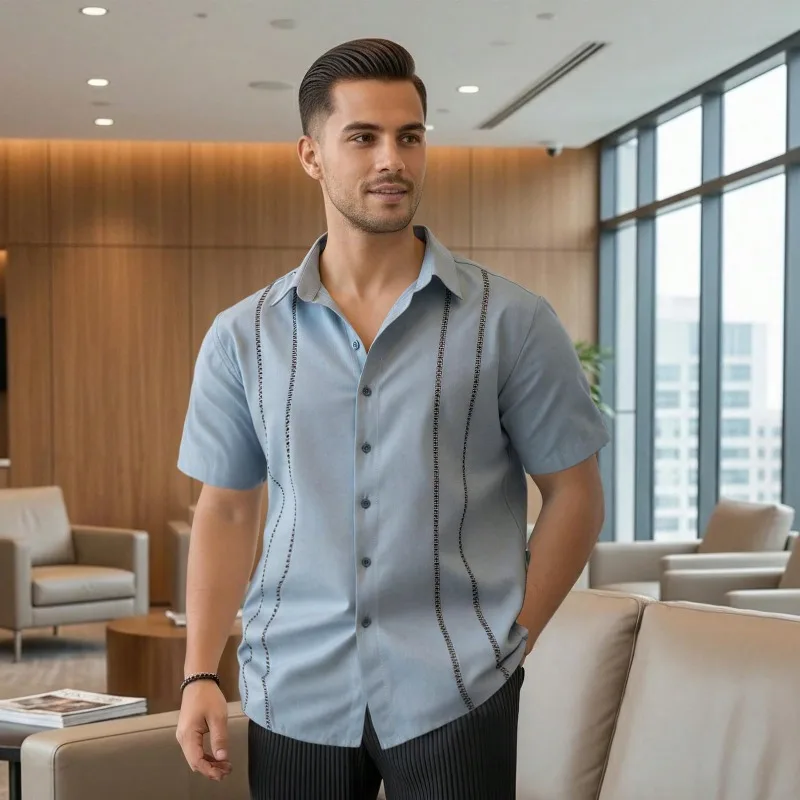Stylish Men's Shirt - Breathable Linen Short Sleeve Button Down Beach Shirt
Stylish Men's Shirt - Breathable Linen Short Sleeve Button Down Beach Shirt