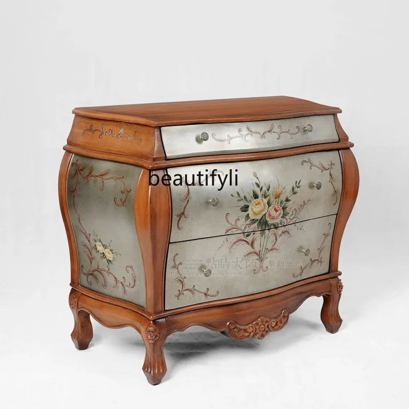 Vintage Painted Wood Color Three-Drawer Entryway Storage Cabinet Bedroom Bedside Storage Cabinet
Vintage Painted Wood Color Three-Drawer Entryway Storage Cabinet Bedroom Bedside Storage Cabinet