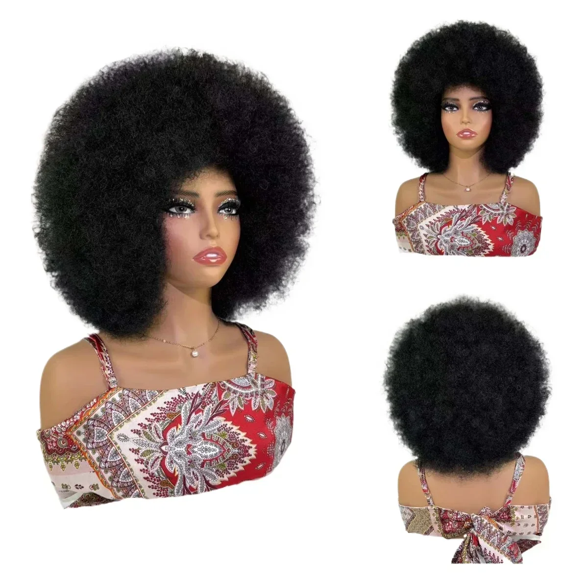 Synthetic Afro Kinky Curly Wig for Women Black 70s Bouncy and Soft Afro Puff Wigs Natural Looking Full Wigs for Party Cosplay
Synthetic Afro Kinky Curly Wig for Women Black 70s Bouncy and Soft Afro Puff Wigs Natural Looking Full Wigs for Party Cosplay