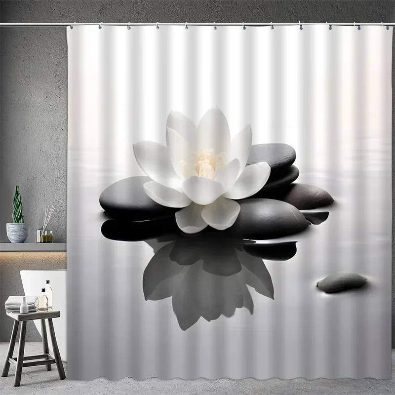 EE01 Black Stone Tower Zen Shower Curtain, Spa Decor Lotus Purple Orchid Flower and Bamboo, Cloth Fabric Bathroom Decor Accesso!
EE01 Black Stone Tower Zen Shower Curtain, Spa Decor Lotus Purple Orchid Flower and Bamboo, Cloth Fabric Bathroom Decor Accesso!