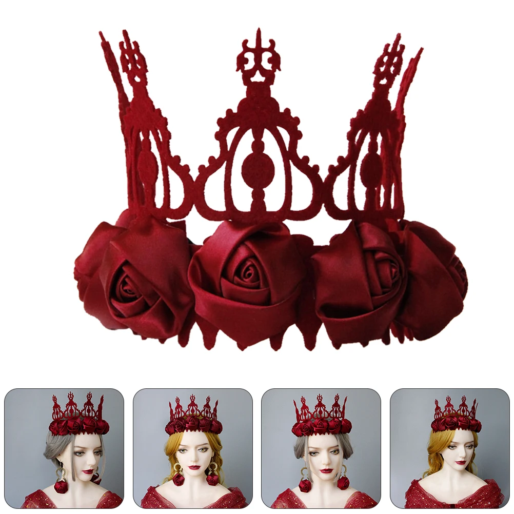 Felt Crown Headb for Bridal Wedding Red Headdress Hair Accessories Women Cosplay Party Photo Shoots
Felt Crown Headb for Bridal Wedding Red Headdress Hair Accessories Women Cosplay Party Photo Shoots
