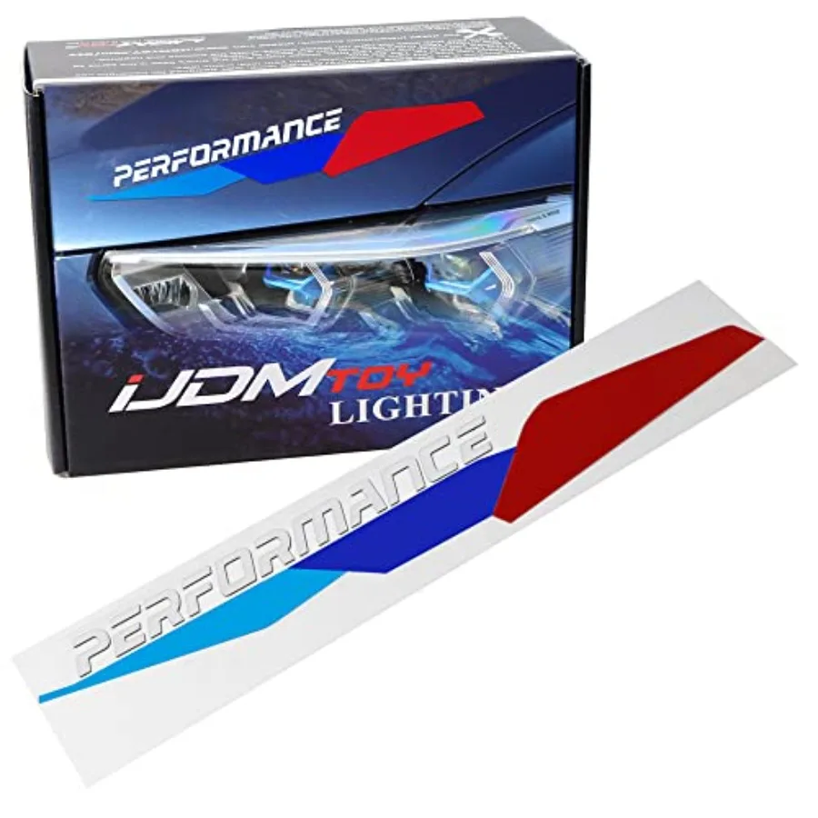 Iconic 3-Color Stripe w/White Lettering Vinyl Sticker Compatible with BMW Hood Corner, Front Road Illuminating Light Eyebrow
Iconic 3-Color Stripe w/White Lettering Vinyl Sticker Compatible with BMW Hood Corner, Front Road Illuminating Light Eyebrow