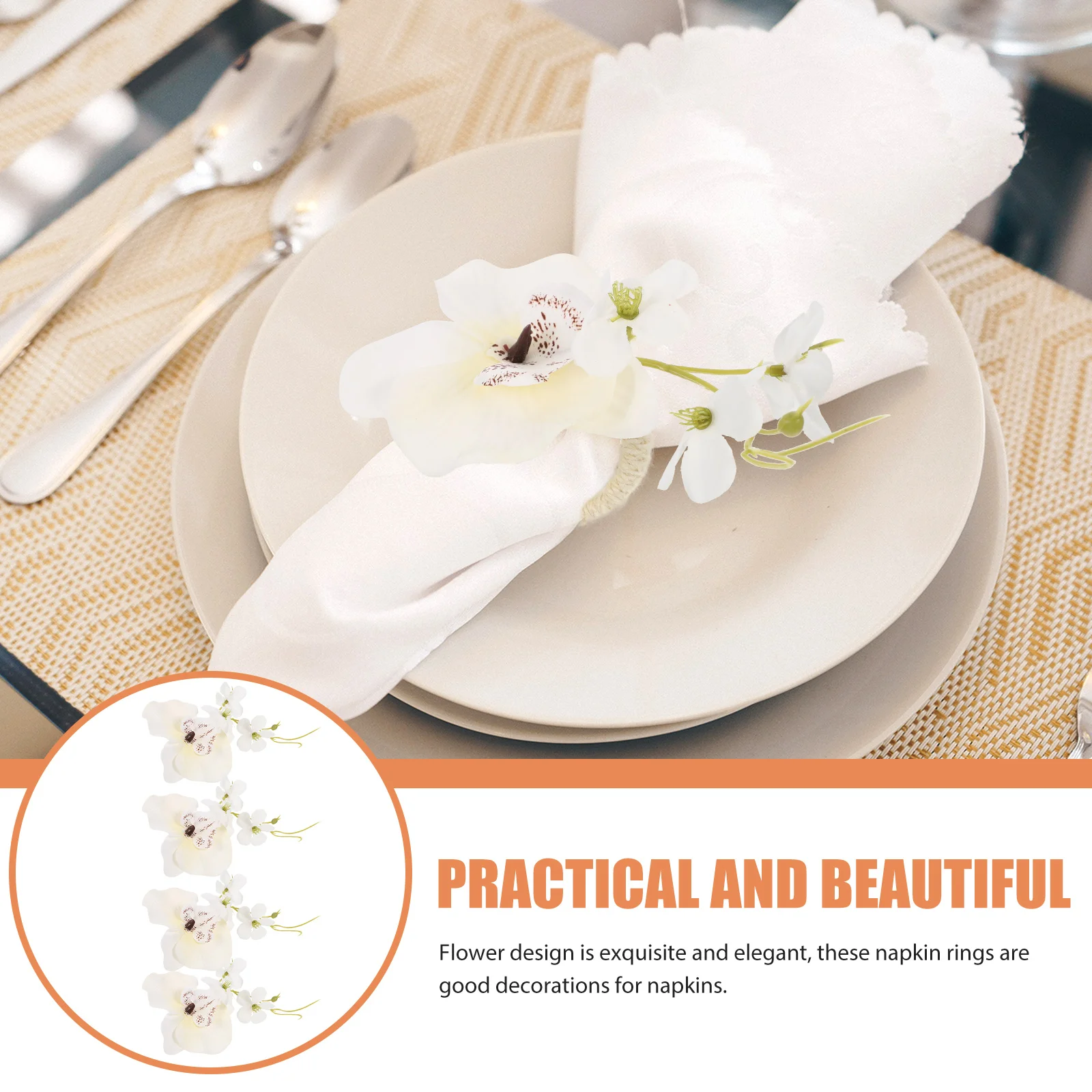 4Pcs Napkin Rings Elegant Flower Design Premium Material Decorative Buckles for Party Wedding Banquet Restaurant Kitchen Bar Use
4Pcs Napkin Rings Elegant Flower Design Premium Material Decorative Buckles for Party Wedding Banquet Restaurant Kitchen Bar Use
