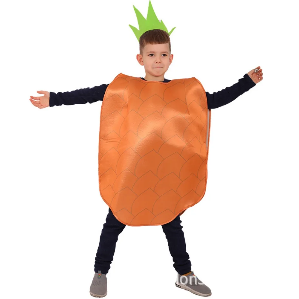 Food Fruit Veggie Costume Pumpkin Cloak Doll Role-playing Children Cosplay Costume Performance Stage Parent-child
Food Fruit Veggie Costume Pumpkin Cloak Doll Role-playing Children Cosplay Costume Performance Stage Parent-child