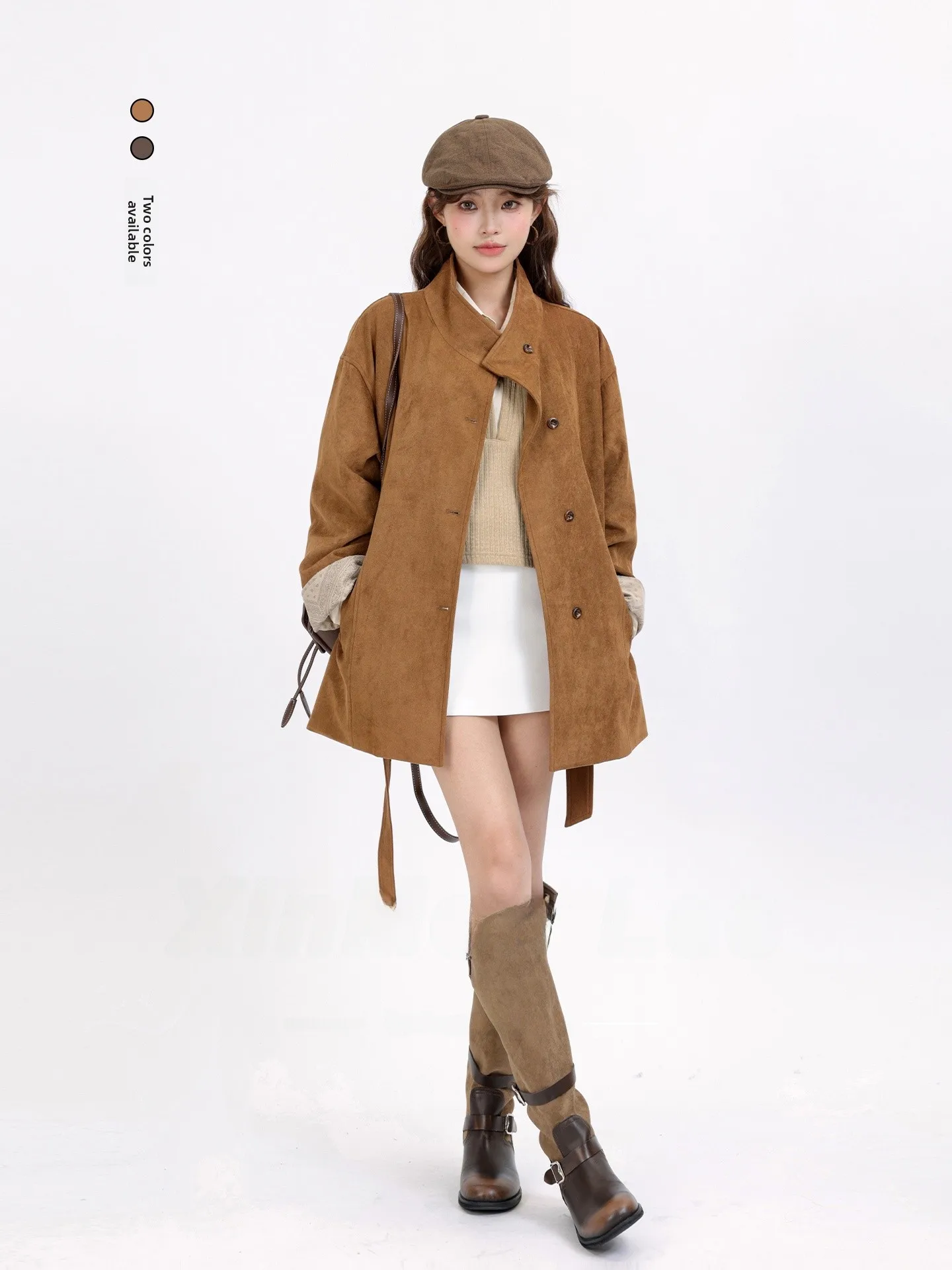 Замшевое джатовое женское утягивающее пальто средней длины в стиле ретро с манжетами для зимней моды
Замшевое джатовое женское утягивающее пальто средней длины в стиле ретро с манжетами для зимней моды