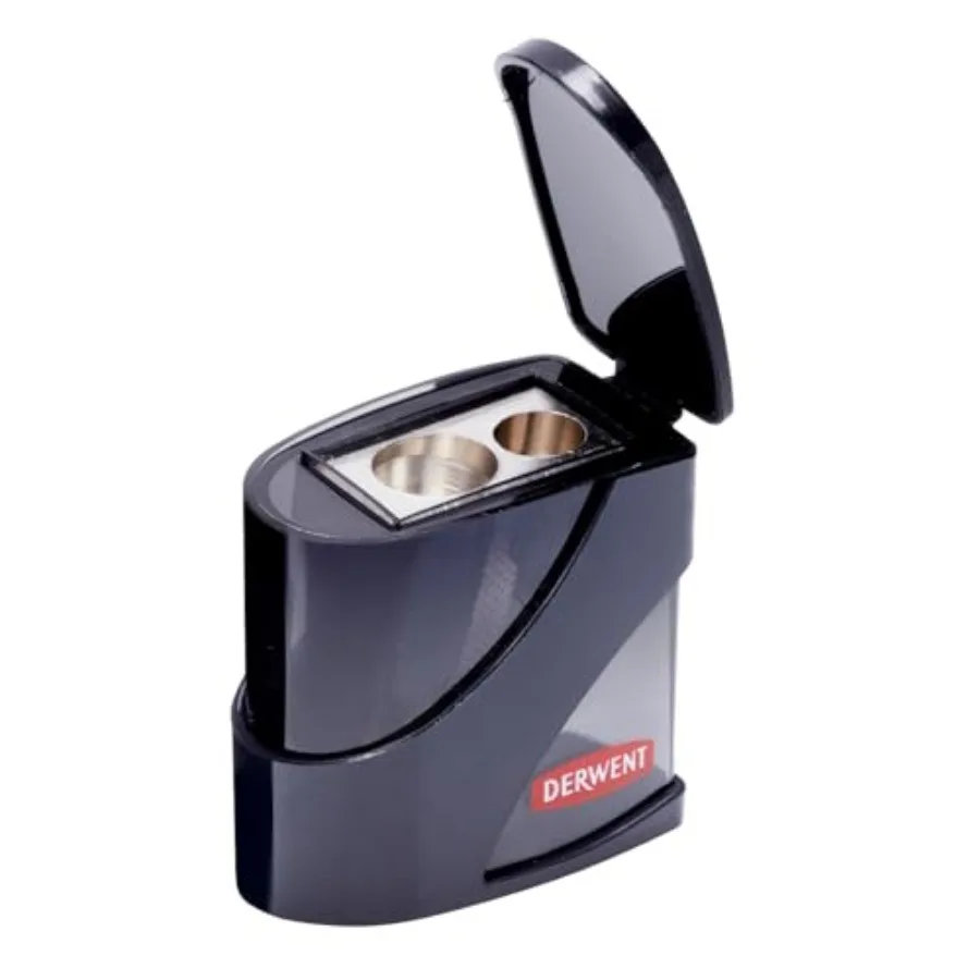 Twin Hole Pencil Sharpener, Black, 11.5mm and 8.25mm
Twin Hole Pencil Sharpener, Black, 11.5mm and 8.25mm