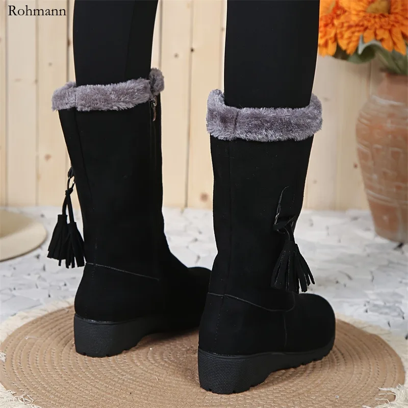 2025 Fashion Women Snow Thick Plush Zipper Non-Slip High Boots Warm Fur Winter Shoes
2025 Fashion Women Snow Thick Plush Zipper Non-Slip High Boots Warm Fur Winter Shoes
