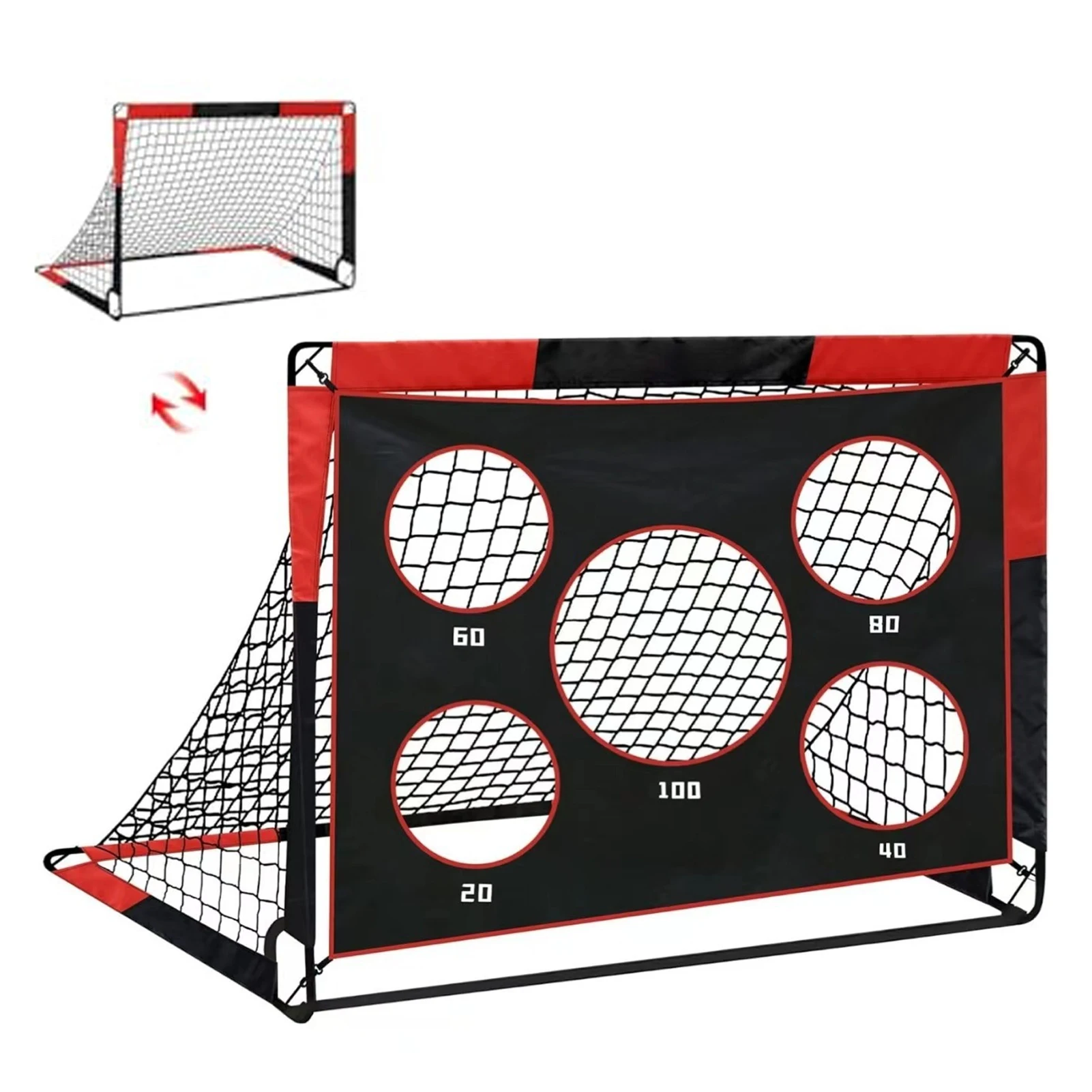Portable Soccer Goal for Kids 2 in 1 Design Outdoor Training 450D Oxford Fabric Foldable Football Net with 5 Target
Portable Soccer Goal for Kids 2 in 1 Design Outdoor Training 450D Oxford Fabric Foldable Football Net with 5 Target