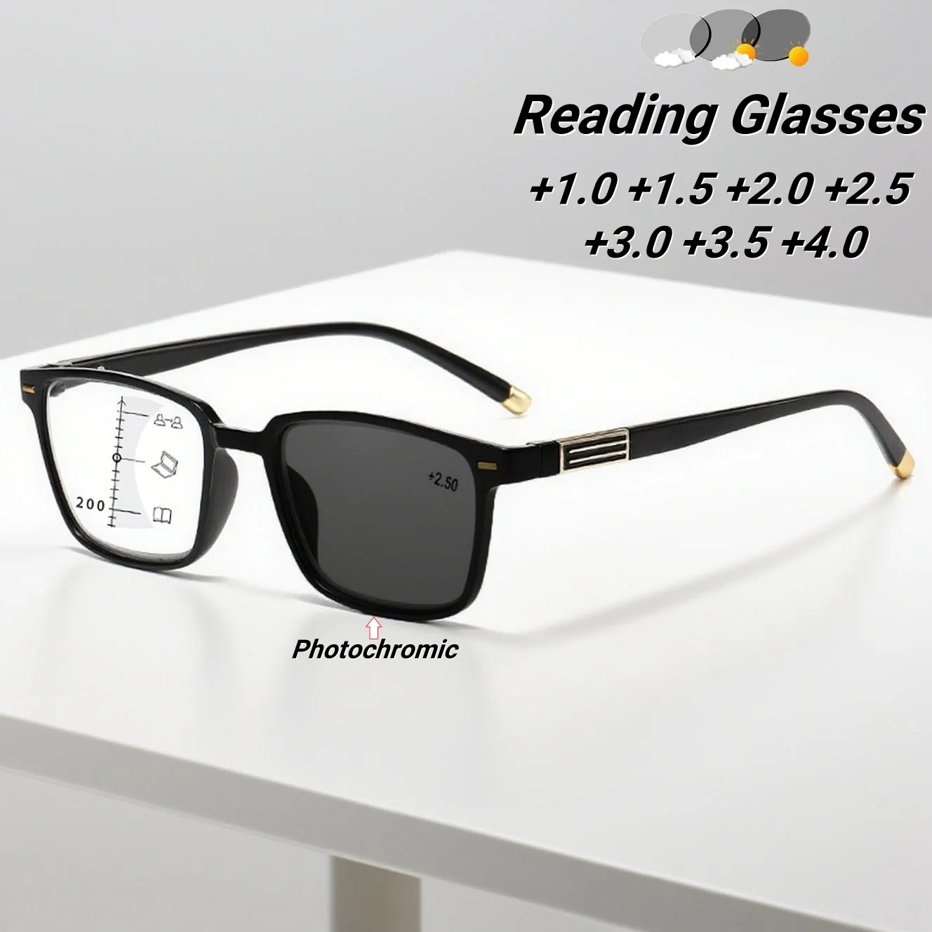 New Fashionable Multifocus Photochromic Men's Reading Glasses Ultra Light Neutral High Quality Versatile Anti Blue Light Glasses
New Fashionable Multifocus Photochromic Men's Reading Glasses Ultra Light Neutral High Quality Versatile Anti Blue Light Glasses