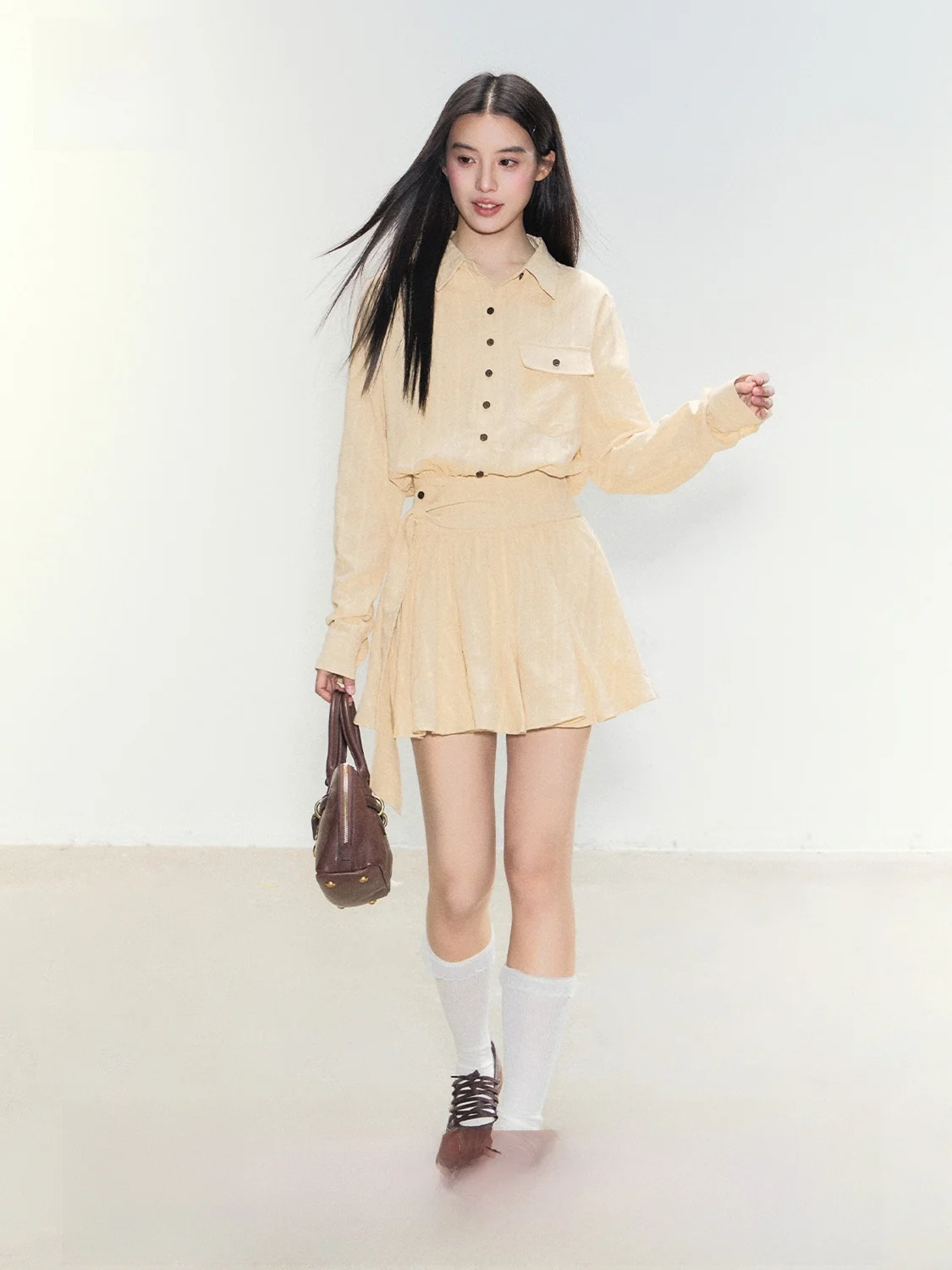 Yellow Waist-Cinching irt Dr Utili Long Sve Simple A-Line Skirt Korean Sle Cotton Blend Button-Up Ci Commute Dr
Yellow Waist-Cinching irt Dr Utili Long Sve Simple A-Line Skirt Korean Sle Cotton Blend Button-Up Ci Commute Dr