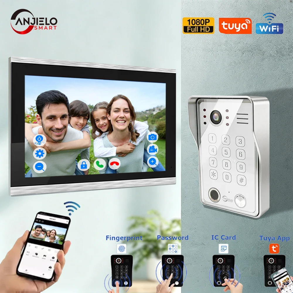 ANJIELO 5in1 Fingerprint Unlock Wifi Video Doorbell 1080P HD Screen Tuya APP Smart Home Intercom Security Protection Doorphone
ANJIELO 5in1 Fingerprint Unlock Wifi Video Doorbell 1080P HD Screen Tuya APP Smart Home Intercom Security Protection Doorphone