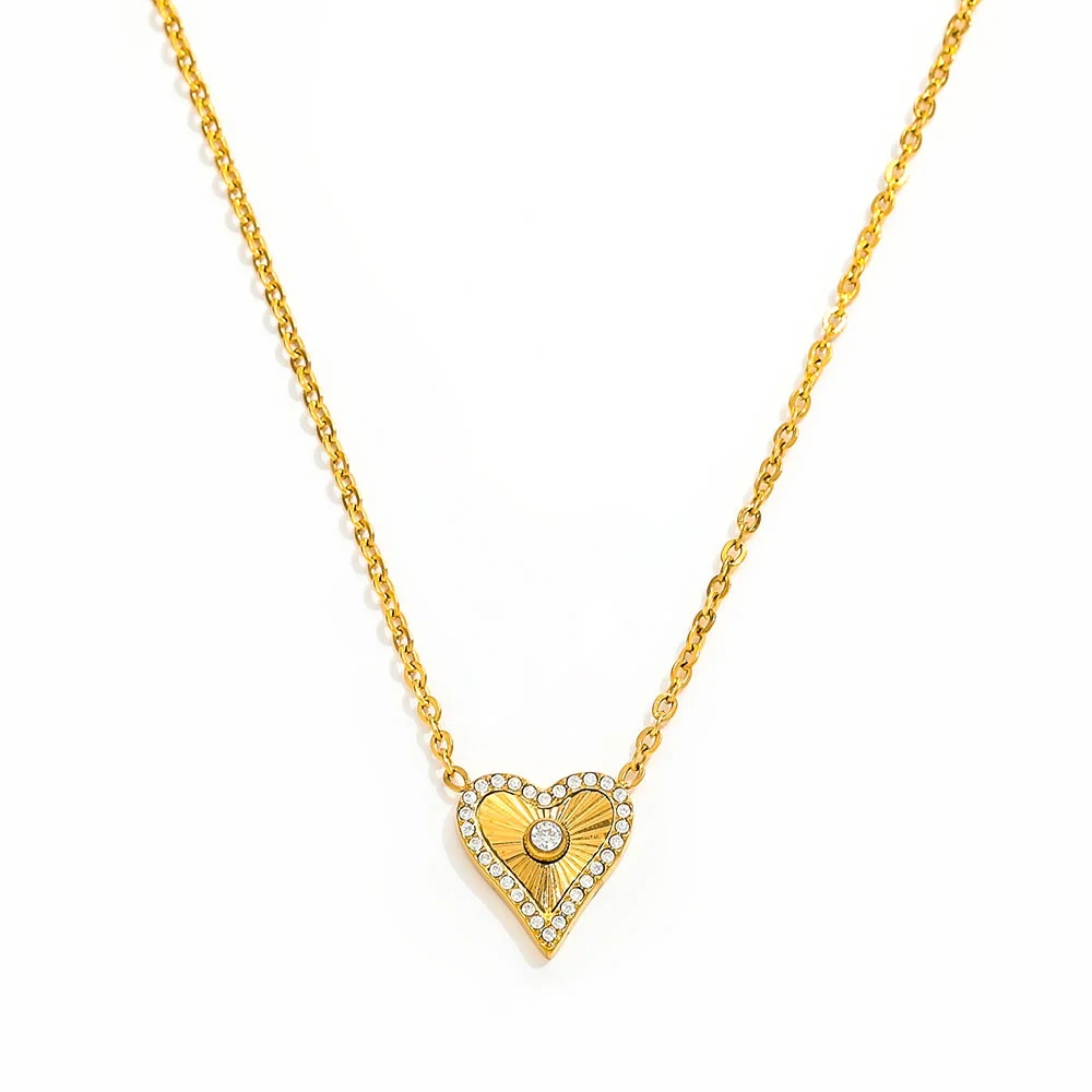 Joolim Jewelry Wholesale Waterproof Fashion Romantic Love Peach Heart Zirconia Pave Pendant Stainless Steel Necklace for Wom
Joolim Jewelry Wholesale Waterproof Fashion Romantic Love Peach Heart Zirconia Pave Pendant Stainless Steel Necklace for Wom