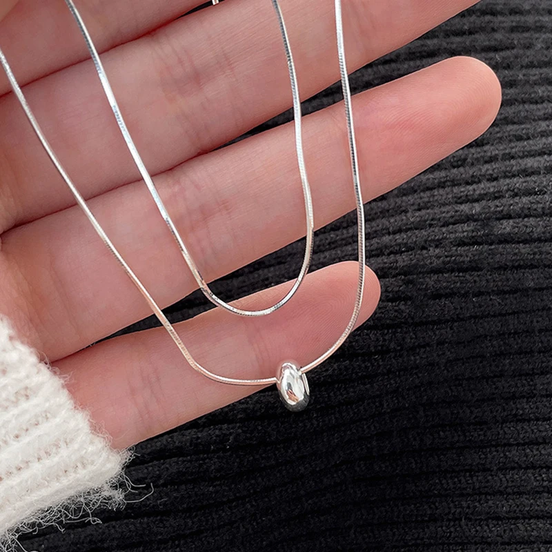 New 925 Sterling Silver Necklace Simple Personality Charm Women's Pendant Geometric Shape Choker Birthday Gift Exquisite Jewelry
New 925 Sterling Silver Necklace Simple Personality Charm Women's Pendant Geometric Shape Choker Birthday Gift Exquisite Jewelry