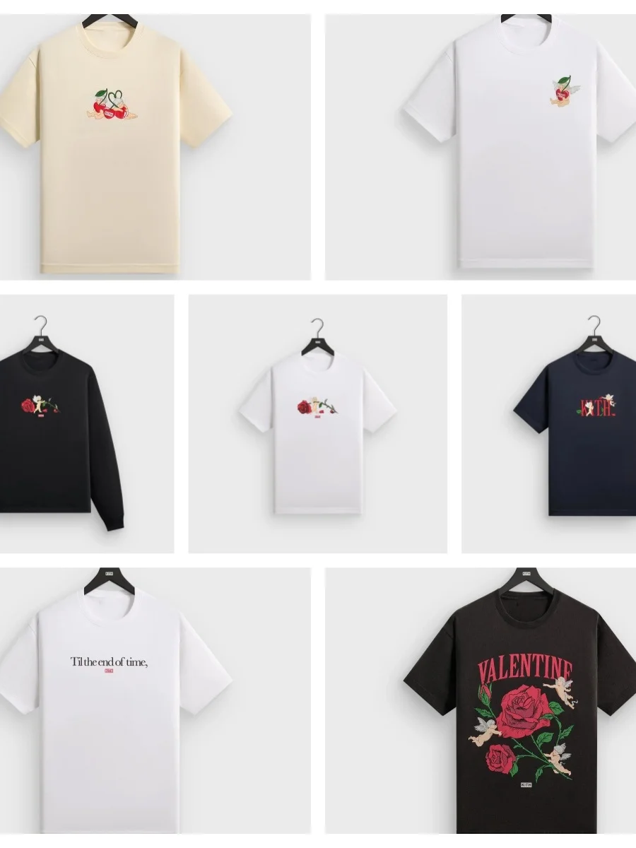 Kith Cherry Bunch Cupid T-irt Digital Print Stand Fit Cotton Youthful Summer Casual round Ne ort Sve ex
Kith Cherry Bunch Cupid T-irt Digital Print Stand Fit Cotton Youthful Summer Casual round Ne ort Sve ex