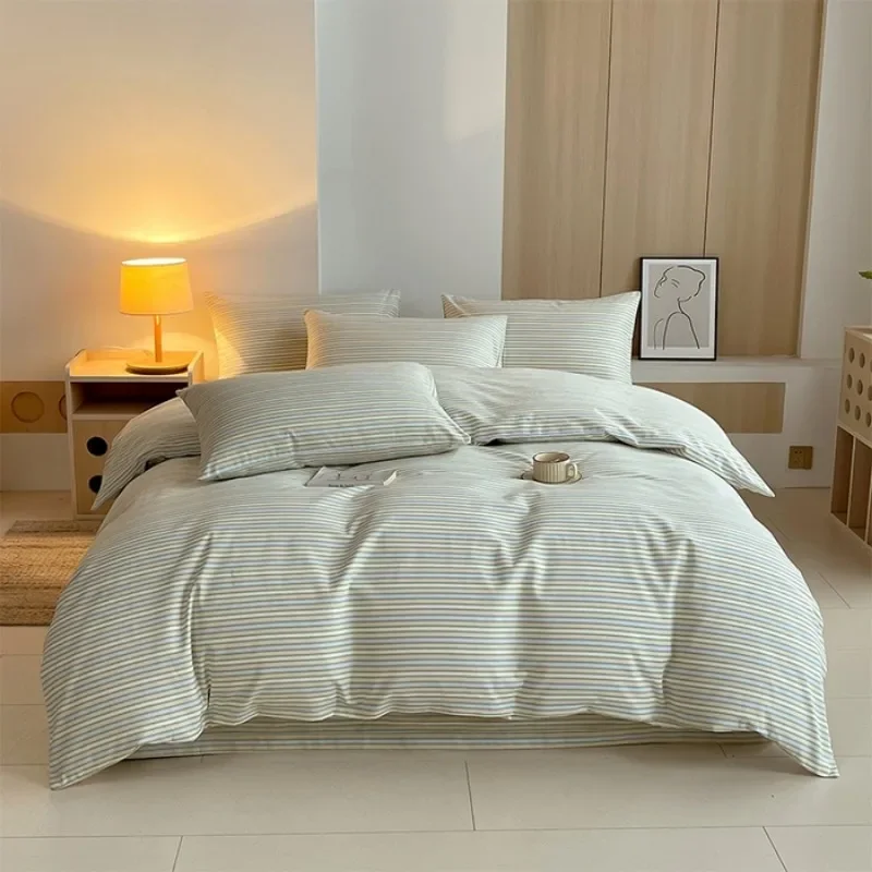 100% pure cotton old coarse cloth four-piece set simple summer cotton thickened mattress bed sheet
100% pure cotton old coarse cloth four-piece set simple summer cotton thickened mattress bed sheet
