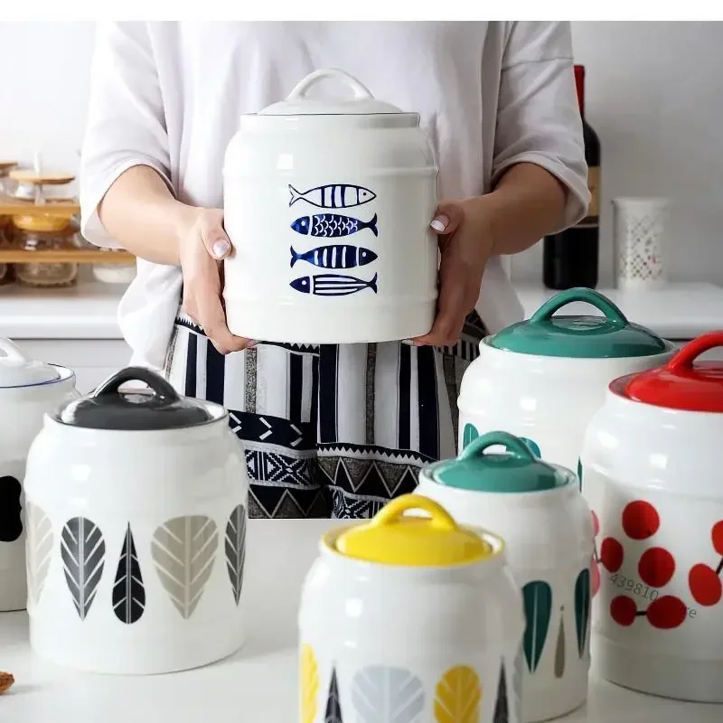 Japanese-style Ceramic Jars, Household Food Storage Sealed Kitchen Coffee Sugar Grain Tanks, Tea Jars
Japanese-style Ceramic Jars, Household Food Storage Sealed Kitchen Coffee Sugar Grain Tanks, Tea Jars