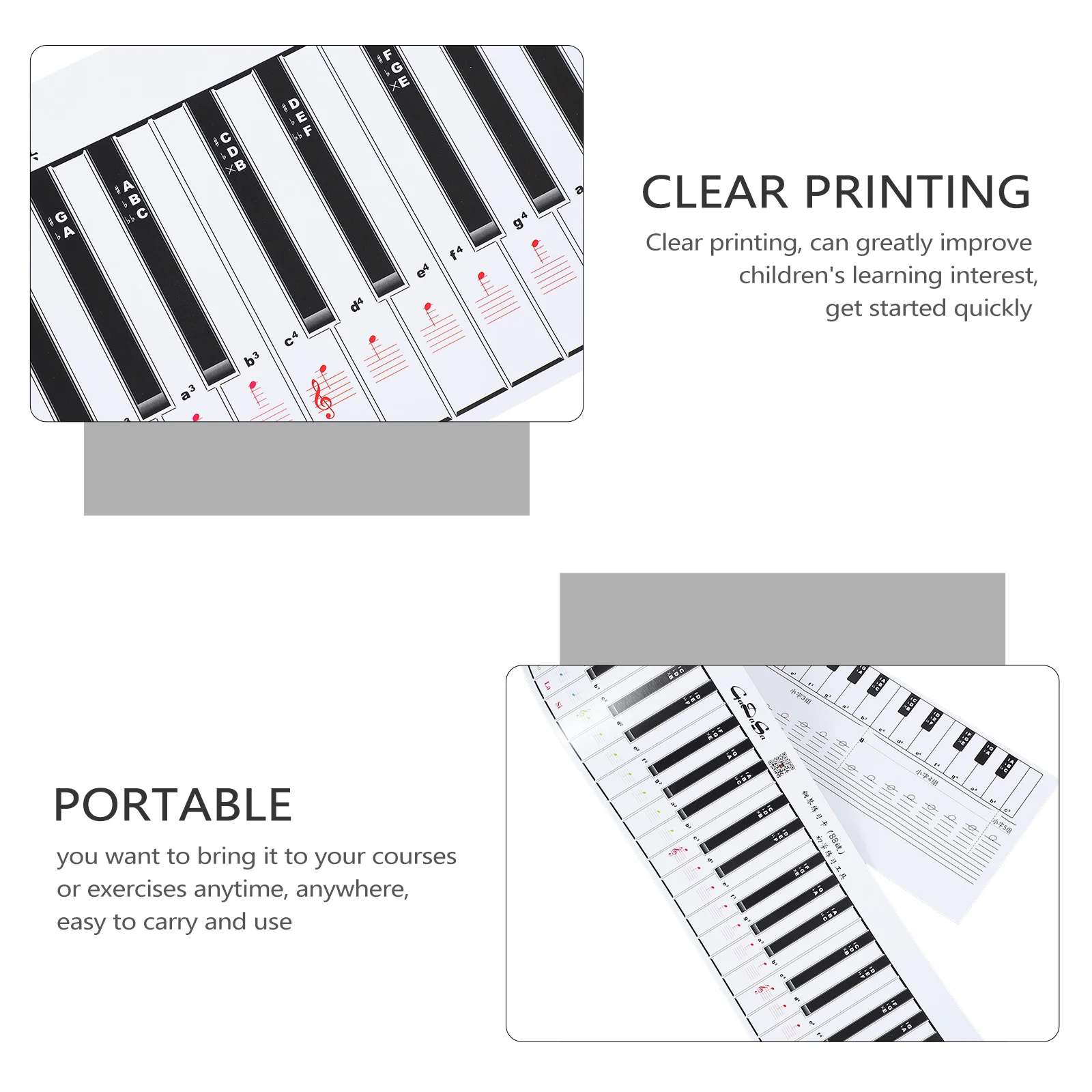 Piano Keyboard Paper 88 Keys Waterproof Foldable Clear Printing Learning Aid Piano Reference Chart Keyboard Instrument
Piano Keyboard Paper 88 Keys Waterproof Foldable Clear Printing Learning Aid Piano Reference Chart Keyboard Instrument