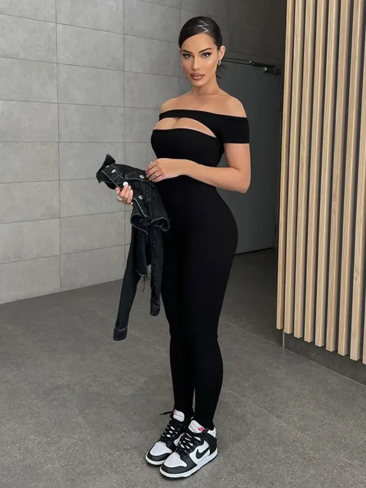 Solid Colour One-Piece Neckline Jumpsuit Slim Cutout Short Sleeve jumpsuits For Women Summer Fashion Casual Y2k Women Clothes
Solid Colour One-Piece Neckline Jumpsuit Slim Cutout Short Sleeve jumpsuits For Women Summer Fashion Casual Y2k Women Clothes