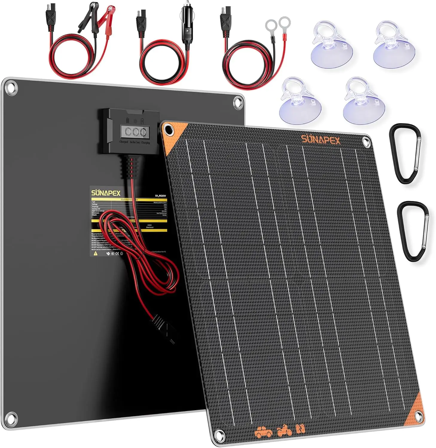 12V 20W Solar Trickle Charger Maintainer with Built-in Controller for Car RV Boat Battery
12V 20W Solar Trickle Charger Maintainer with Built-in Controller for Car RV Boat Battery
