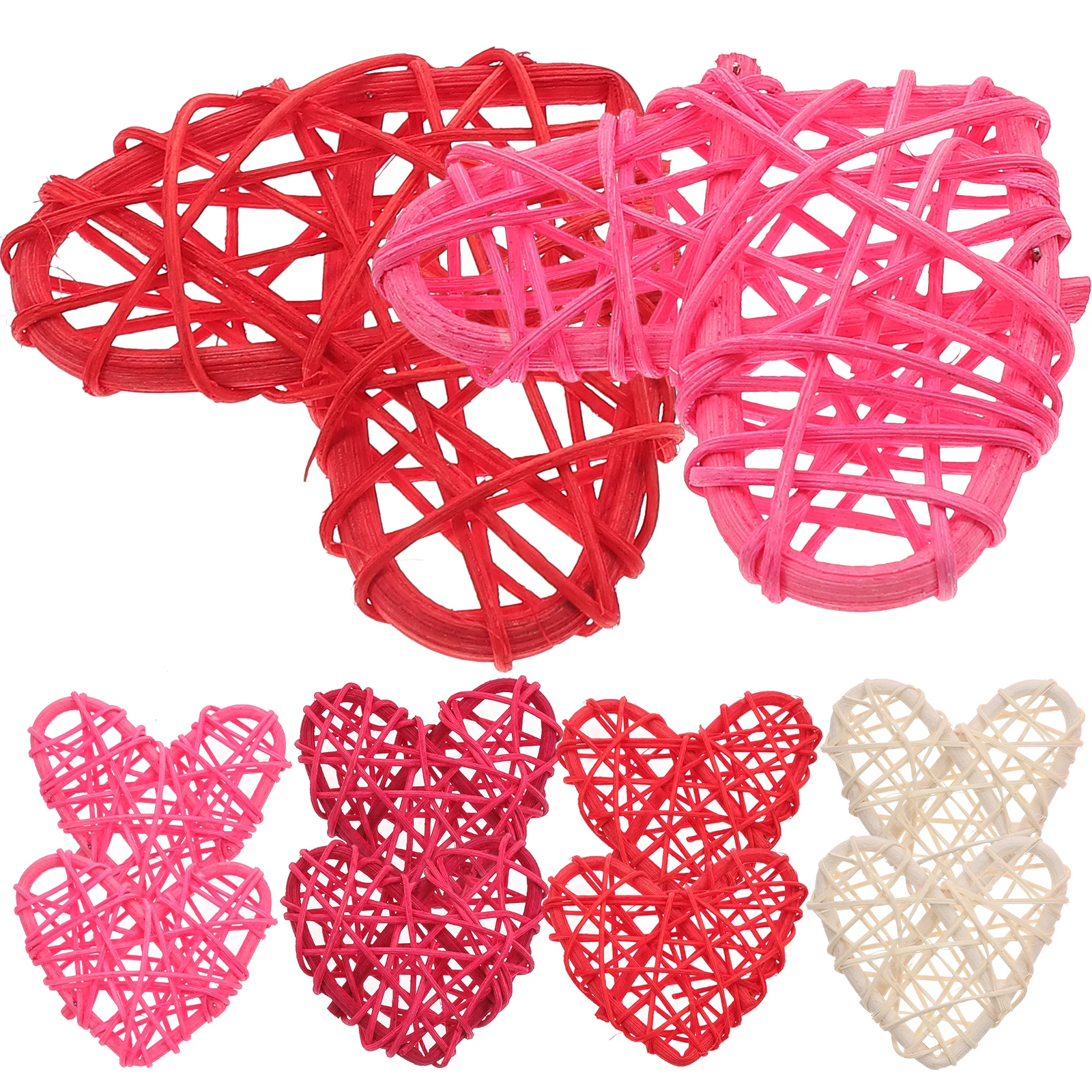 24 Pcs Heart Shaped Rattan Balls Pink White Rose Red 7CM DIY Craft Vase Filler Wedding Party Hanging Decorations
24 Pcs Heart Shaped Rattan Balls Pink White Rose Red 7CM DIY Craft Vase Filler Wedding Party Hanging Decorations