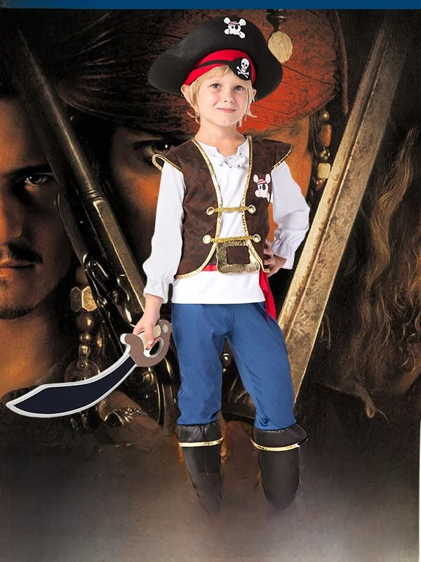 Caribbean Ja Pirate Costume Set Children's Pirate Clothes Boy's Performance Outfit loween Theme Boys' Dr up Apparel
Caribbean Ja Pirate Costume Set Children's Pirate Clothes Boy's Performance Outfit loween Theme Boys' Dr up Apparel