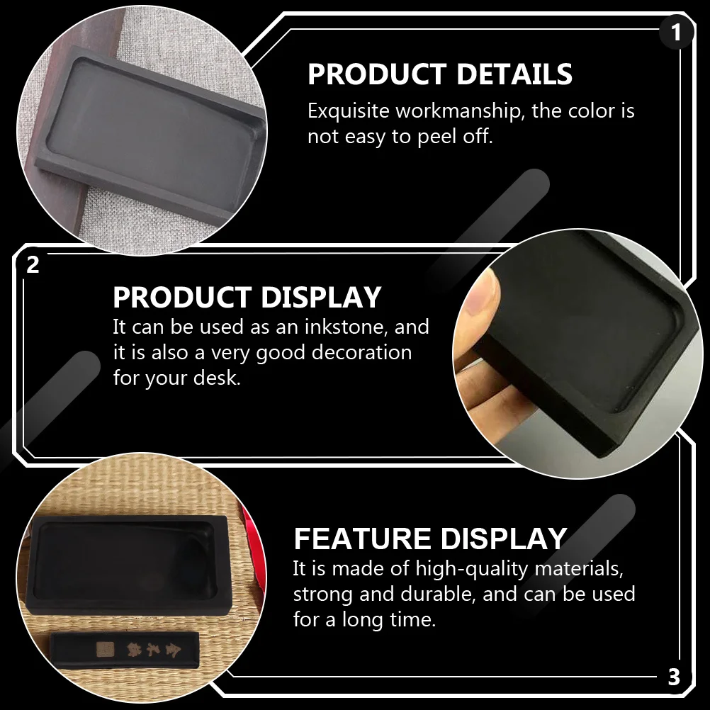 1Set Traditional Inkstone Ink Stick Set Calligraphy Painting Tool Exquisite Ink Grinding Stone Painting Inkstone
1Set Traditional Inkstone Ink Stick Set Calligraphy Painting Tool Exquisite Ink Grinding Stone Painting Inkstone