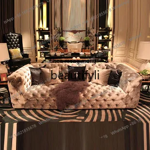 European classical sofa post-modern three-person sofa
European classical sofa post-modern three-person sofa