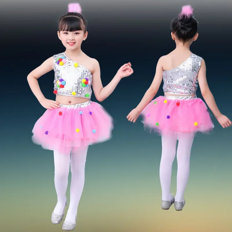 Children's jazz dance Latin dance kindergarten dance costume girl fluffy skirt sequin performance clothing praise ephods
Children's jazz dance Latin dance kindergarten dance costume girl fluffy skirt sequin performance clothing praise ephods