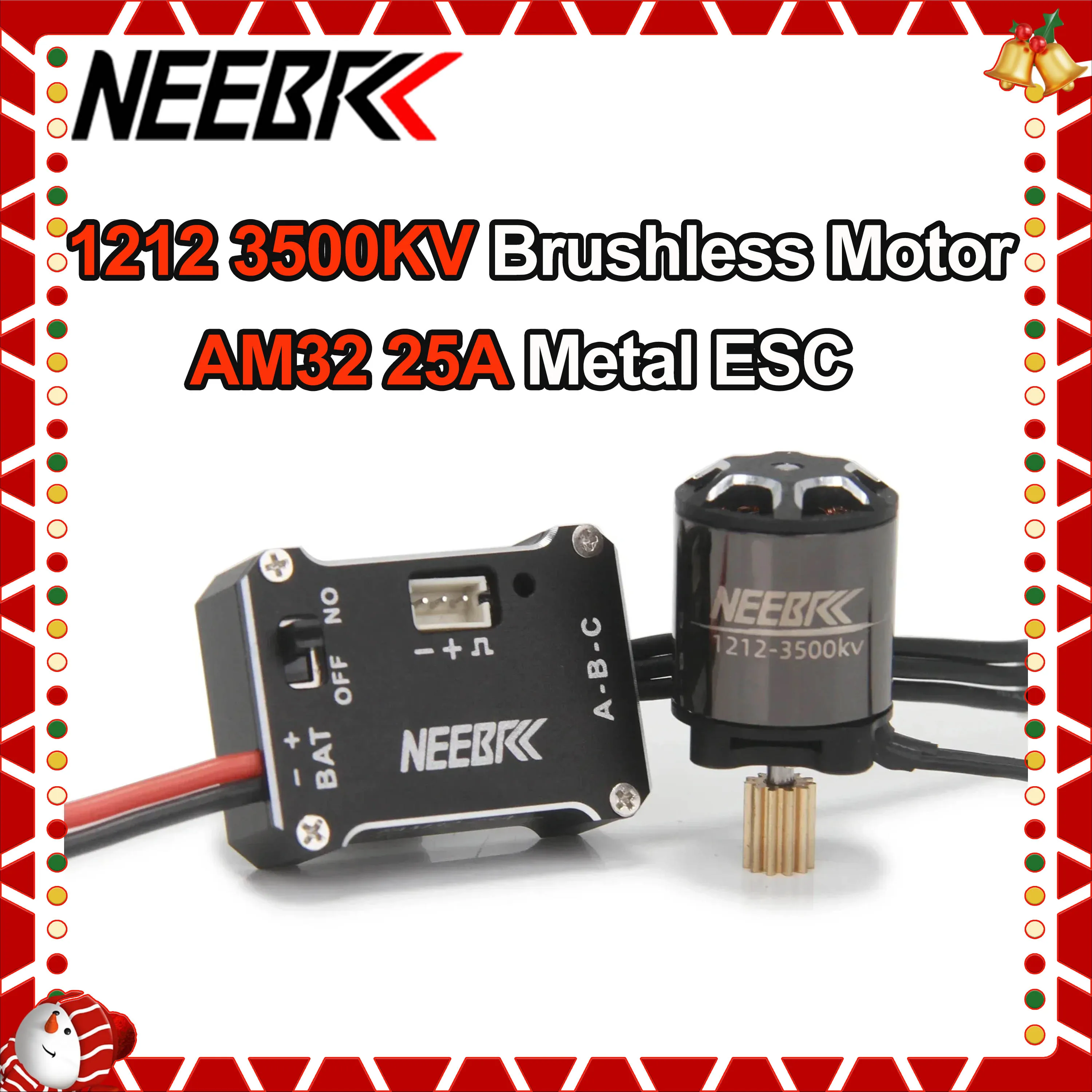 1212 3500KV Outrunner Brushless Motor AM32 25A Metal ESC for 1/18 TRX4M FCX18 1/24 FMS FCX24 SCX24 RC Crawler Car Power Parts
1212 3500KV Outrunner Brushless Motor AM32 25A Metal ESC for 1/18 TRX4M FCX18 1/24 FMS FCX24 SCX24 RC Crawler Car Power Parts