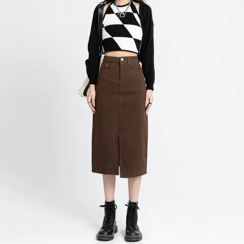 Minimalism Denim Skirt Casual Distress New A-line Straight Cotton Long Skirts for Women Fashion 2025 Summer Retro Loose Skirts
Minimalism Denim Skirt Casual Distress New A-line Straight Cotton Long Skirts for Women Fashion 2025 Summer Retro Loose Skirts
