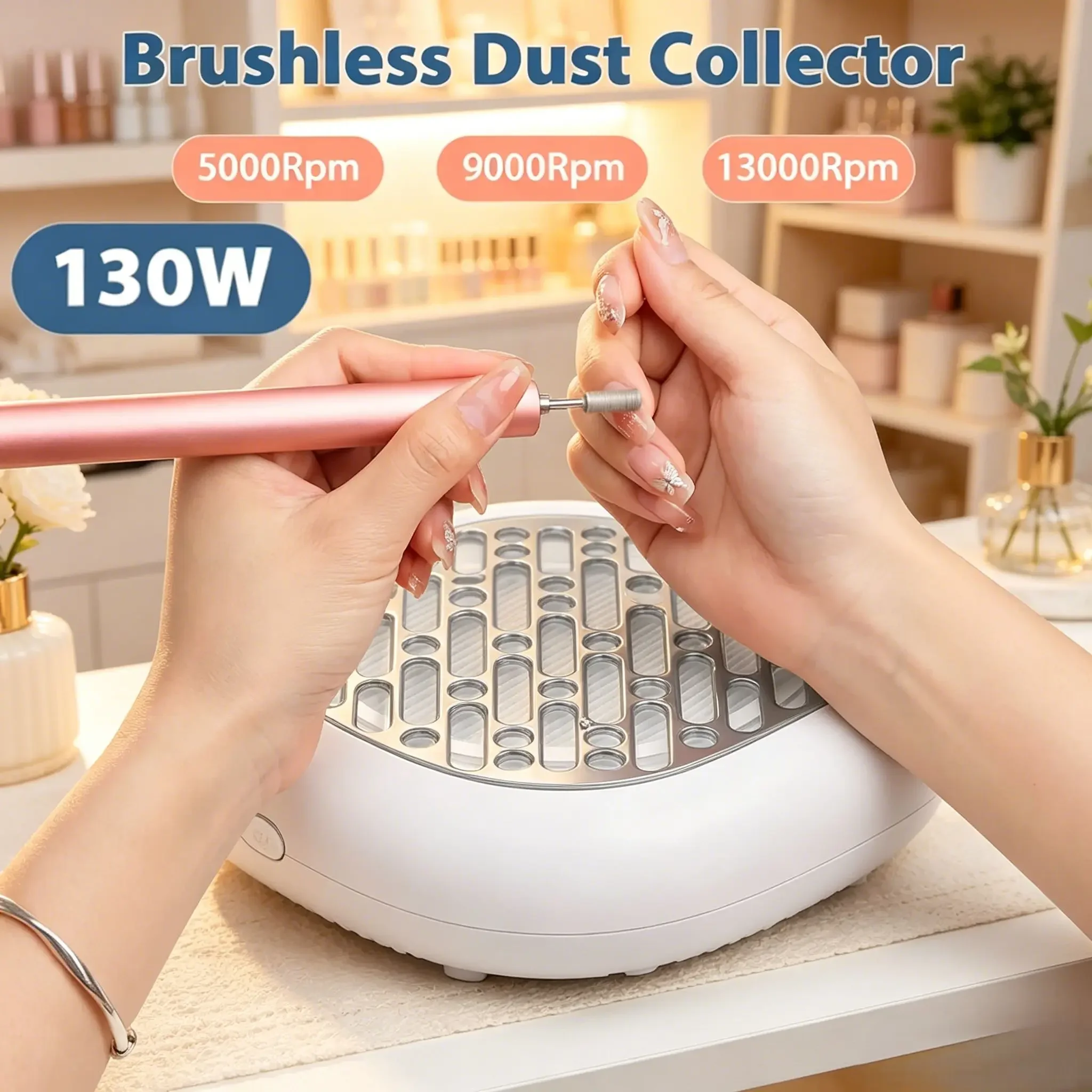 130W Brushless Motor Nail Dust Collector, High‑Power Super Strong Suction Dust Extractor, Professional Manicure Vacuum Fan for
130W Brushless Motor Nail Dust Collector, High‑Power Super Strong Suction Dust Extractor, Professional Manicure Vacuum Fan for
