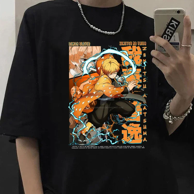 Футболка Demon Slayer Agatsuma Zenitsu, летняя мужская повседневная футболка в стиле Харадзюку в стиле хип-хоп Y2K, женская футболка с коротким рукавом
Футболка Demon Slayer Agatsuma Zenitsu, летняя мужская повседневная футболка в стиле Харадзюку в стиле хип-хоп Y2K, женская футболка с коротким рукавом