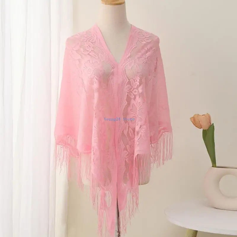 P8DB Lace Fringed Cover Up Multiuse Accessory for Lady Various Occasion Evening Event
P8DB Lace Fringed Cover Up Multiuse Accessory for Lady Various Occasion Evening Event