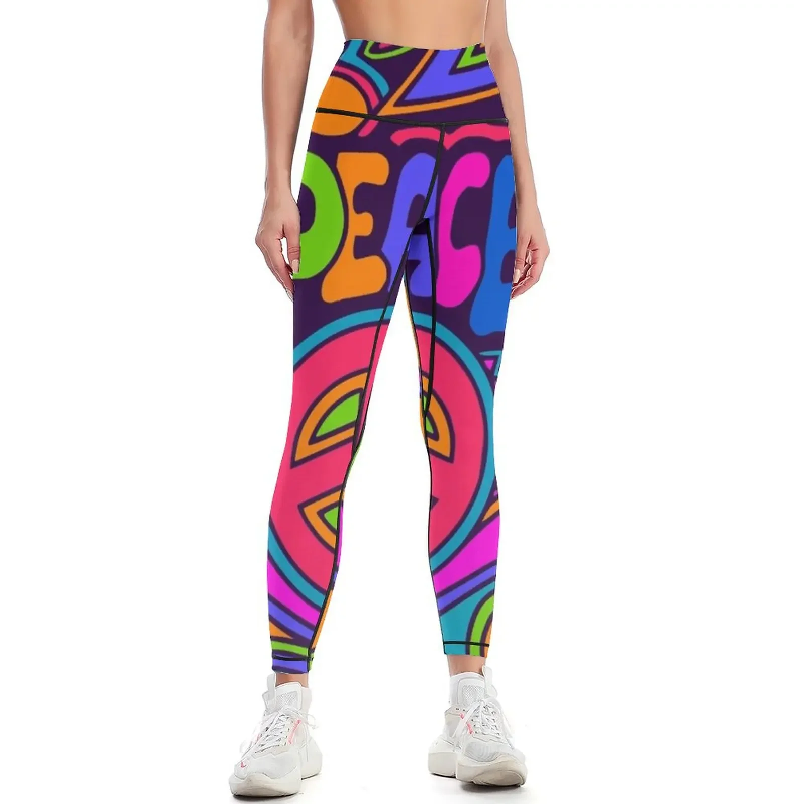 Fun and Funky Flower Power Peace and Love Hippy Art Leggings sport pants legging push up sport legging Womens Leggings
Fun and Funky Flower Power Peace and Love Hippy Art Leggings sport pants legging push up sport legging Womens Leggings