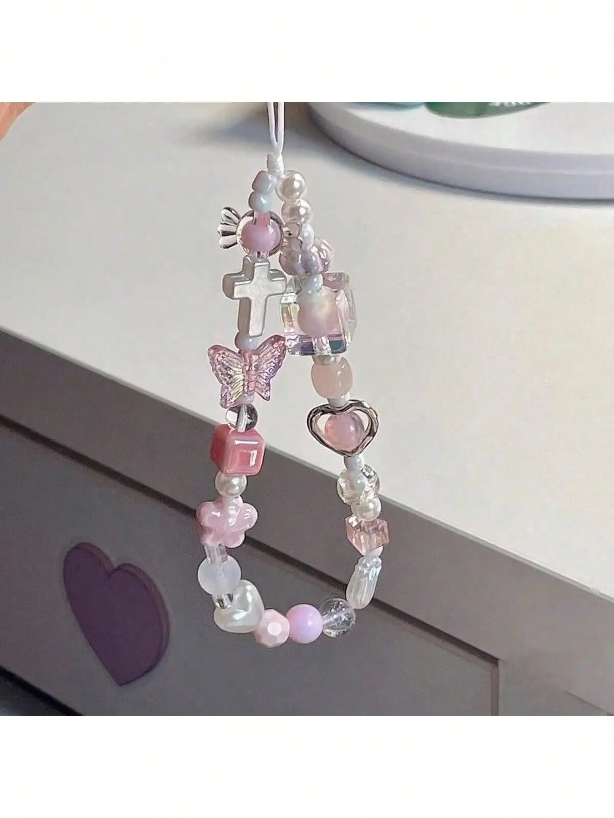 BestsellerPopularSoft Pink Sakura Flower Metal Heart Beaded Phone Lanyard CCD Wrist Strap
BestsellerPopularSoft Pink Sakura Flower Metal Heart Beaded Phone Lanyard CCD Wrist Strap