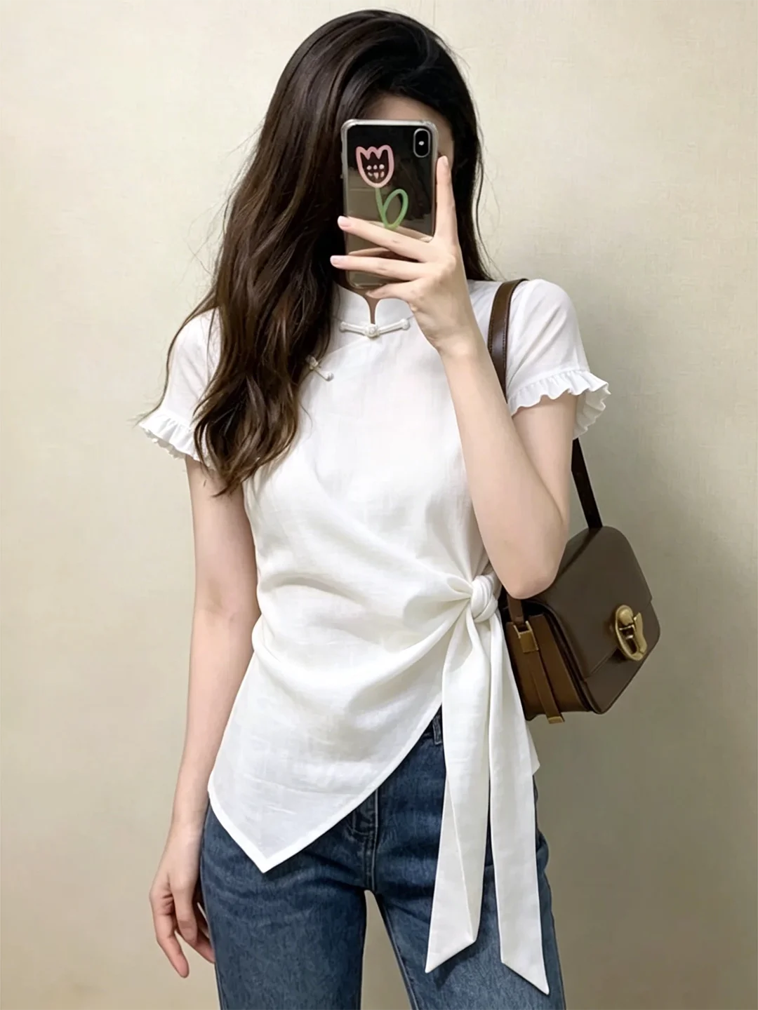 Elegant Short Sleeve Chinese Style Shirt Women's Fashionable Versatile Shirt Beautiful Wood Grain Design Summer 2026
Elegant Short Sleeve Chinese Style Shirt Women's Fashionable Versatile Shirt Beautiful Wood Grain Design Summer 2026