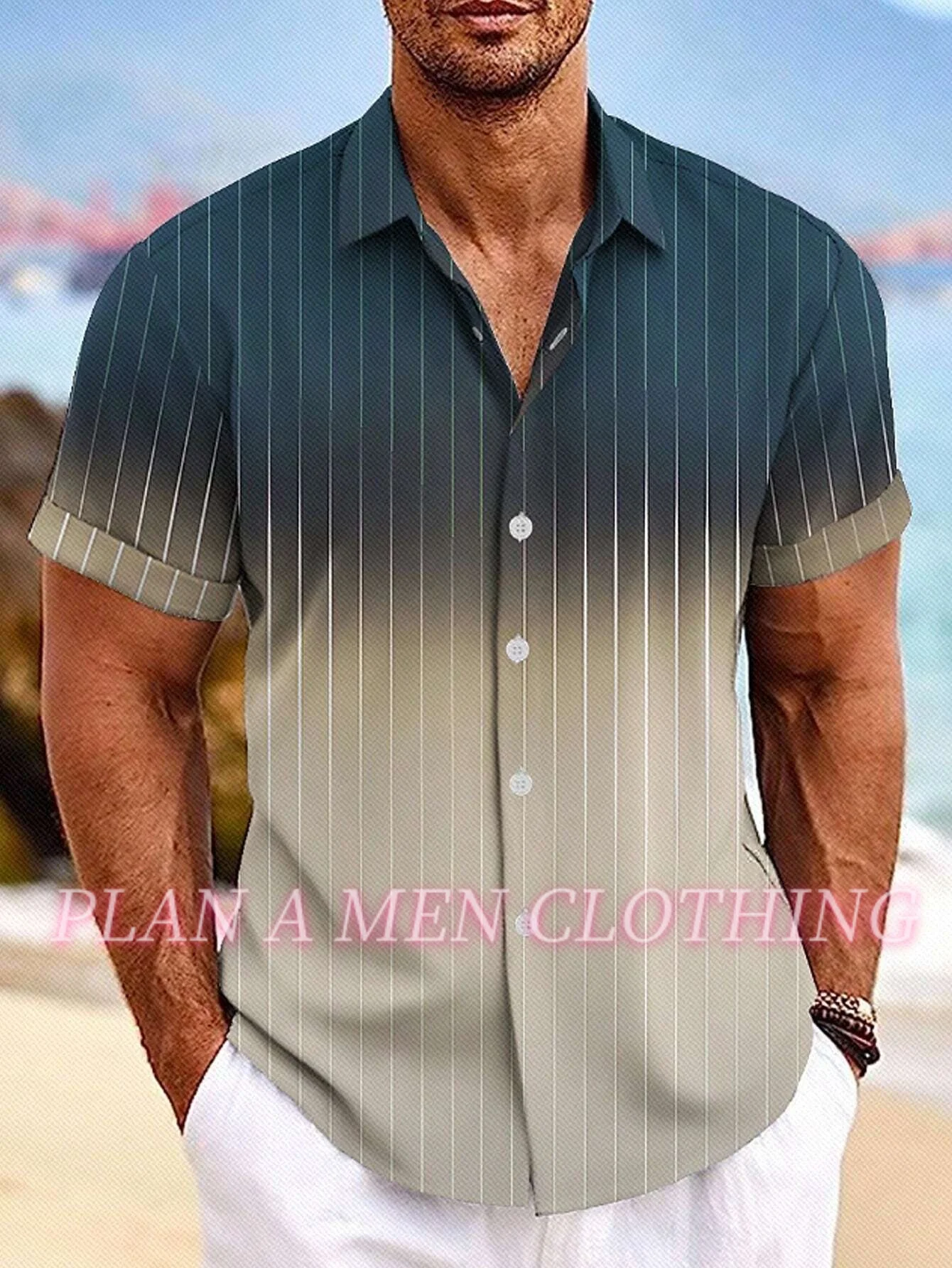 Gradient Striped Printing Shirt Men Short-Sleeved Hawaiian Shirt Fashion Tops Loose Blouse Clothing Daily Office Mens Shirt
Gradient Striped Printing Shirt Men Short-Sleeved Hawaiian Shirt Fashion Tops Loose Blouse Clothing Daily Office Mens Shirt