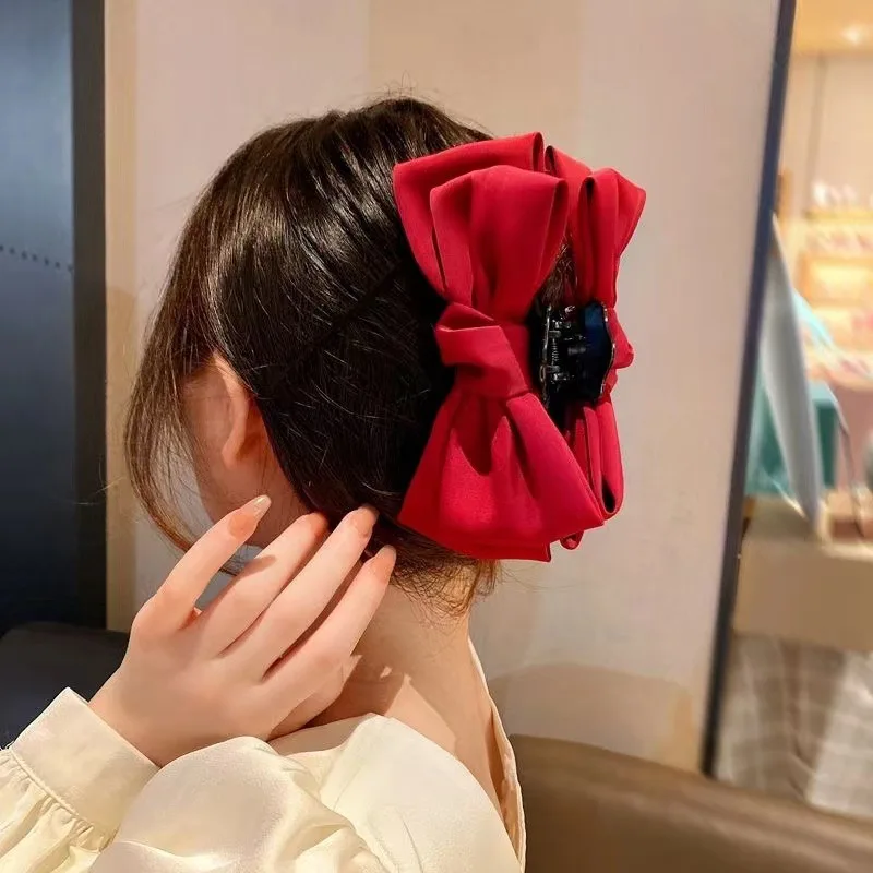 New Women Large Bow Hairpin Summer Chiffon Big Bowknot Stain Bow Solid Color Ponytail Clip Hair Accessories Gift Hair Clip
New Women Large Bow Hairpin Summer Chiffon Big Bowknot Stain Bow Solid Color Ponytail Clip Hair Accessories Gift Hair Clip