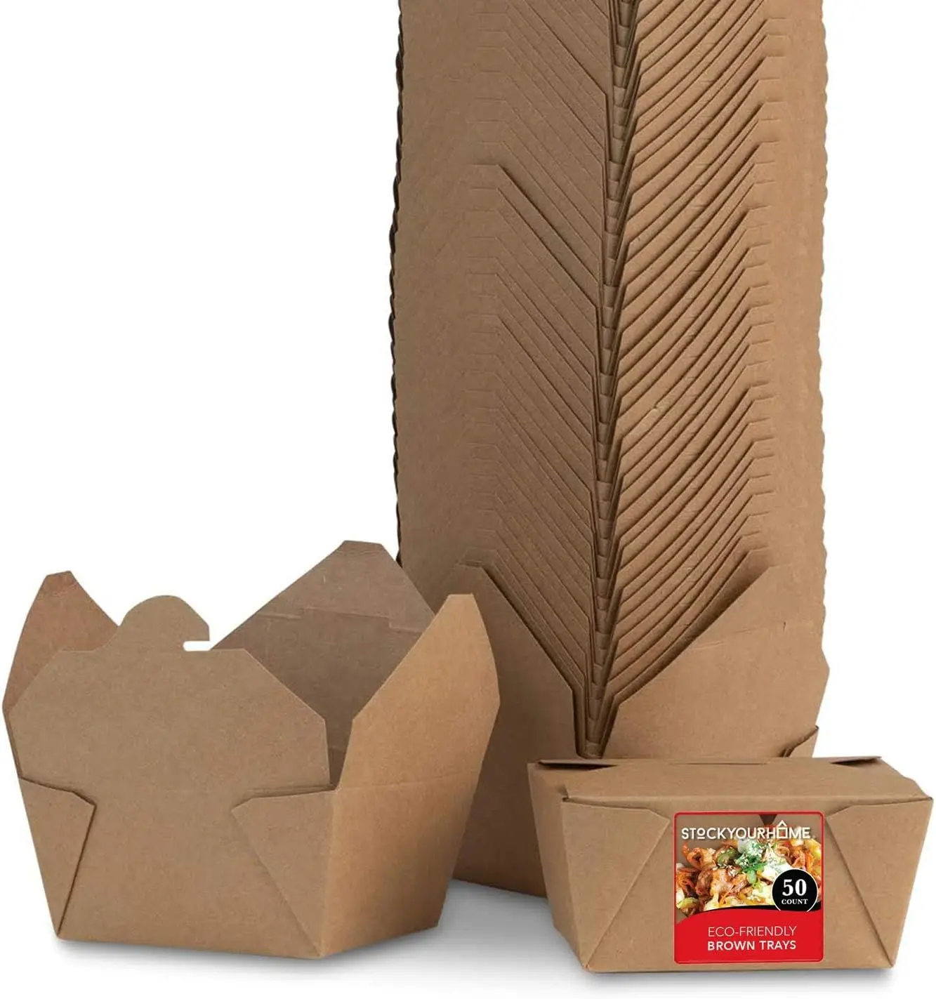 Kraft Brown Take Out Boxes 30 oz 50 Pack Leak Resistant for Restaurant Catering
Kraft Brown Take Out Boxes 30 oz 50 Pack Leak Resistant for Restaurant Catering