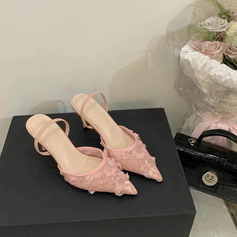 Woman Designer Mesh Open Heel Sandals Shoes Fashion Print Pointed End Women High-heel Pumps Sexy Stiletto Lady Mules Plus Siz 42
Woman Designer Mesh Open Heel Sandals Shoes Fashion Print Pointed End Women High-heel Pumps Sexy Stiletto Lady Mules Plus Siz 42