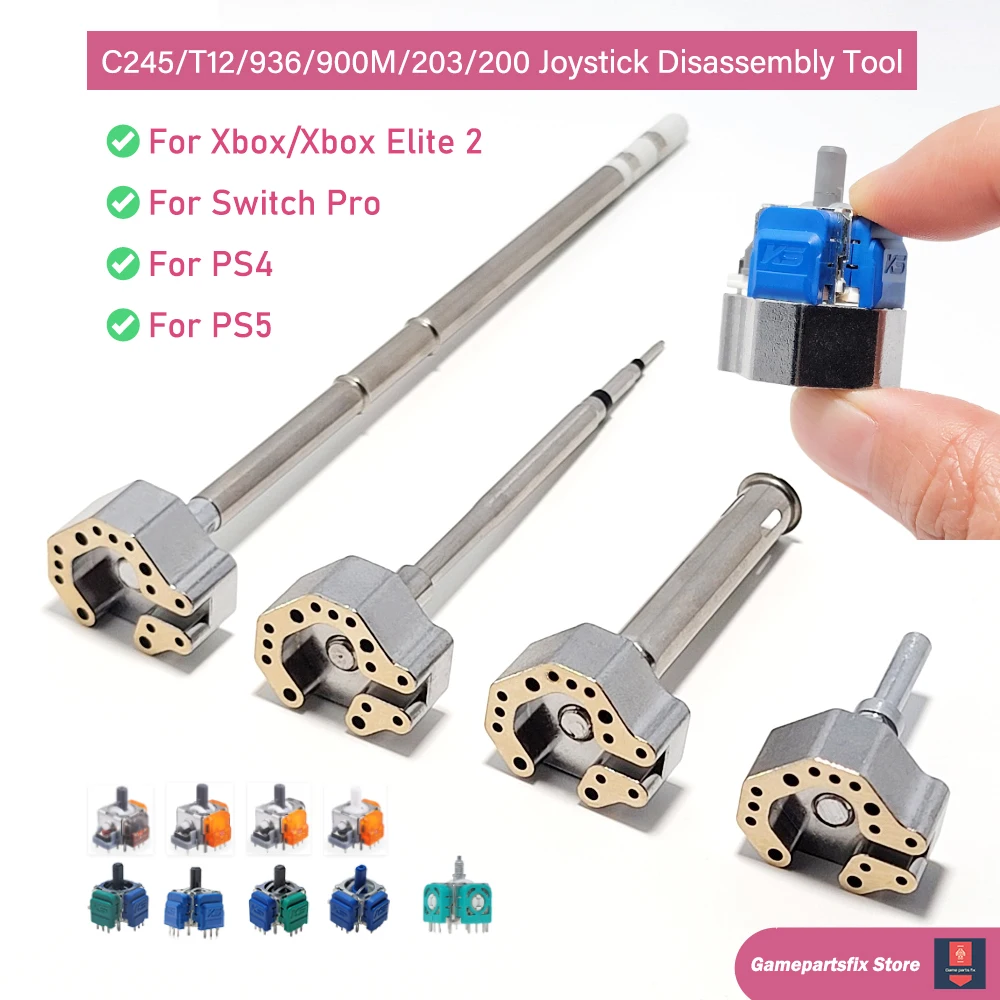 T12/JBC245/936/900M/203/200 Joystick Soldering Iron Tip w Heating Core Xbox PS4 PS5 Switch Pro Joystick Disassembly Repair Tool
T12/JBC245/936/900M/203/200 Joystick Soldering Iron Tip w Heating Core Xbox PS4 PS5 Switch Pro Joystick Disassembly Repair Tool