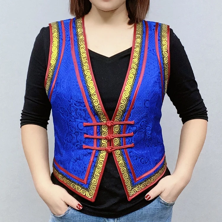Ethnic Style Ladies' Vest Mongolian Characteristic Waistcoat Ethnic Minority Clothing Women's Short Solid Color
Ethnic Style Ladies' Vest Mongolian Characteristic Waistcoat Ethnic Minority Clothing Women's Short Solid Color