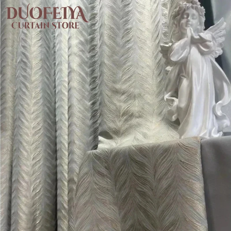 Fashion High Precision Embossed Jacquard Satin Luxury Curtains for Living Room Bedroom Dining Blackout White Tulle Custom Size
Fashion High Precision Embossed Jacquard Satin Luxury Curtains for Living Room Bedroom Dining Blackout White Tulle Custom Size