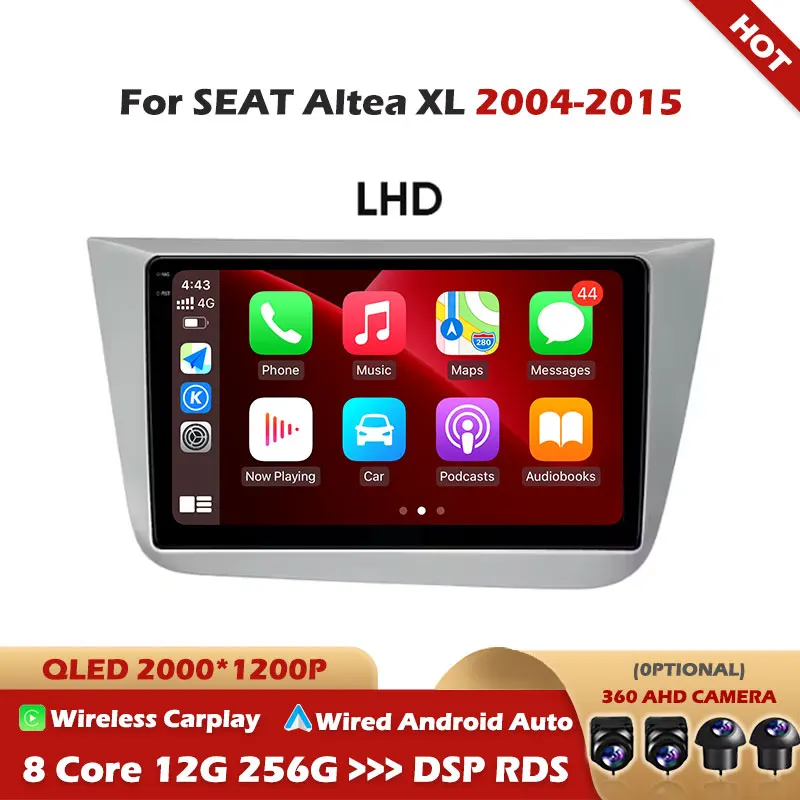 Car Radio For SEAT Altea XL 2004-2015 Car Multimedia Player Wireless Carplay Android Auto LHD GPS NO 2Din DVD DSP 4G WIFI
Car Radio For SEAT Altea XL 2004-2015 Car Multimedia Player Wireless Carplay Android Auto LHD GPS NO 2Din DVD DSP 4G WIFI